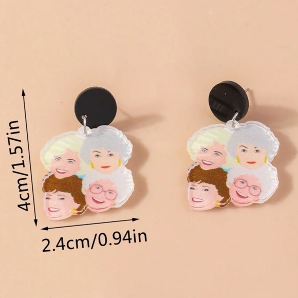 NWT The Golden Girls earrings 📚 👜 👙 🧸 - Picture 2 of 2